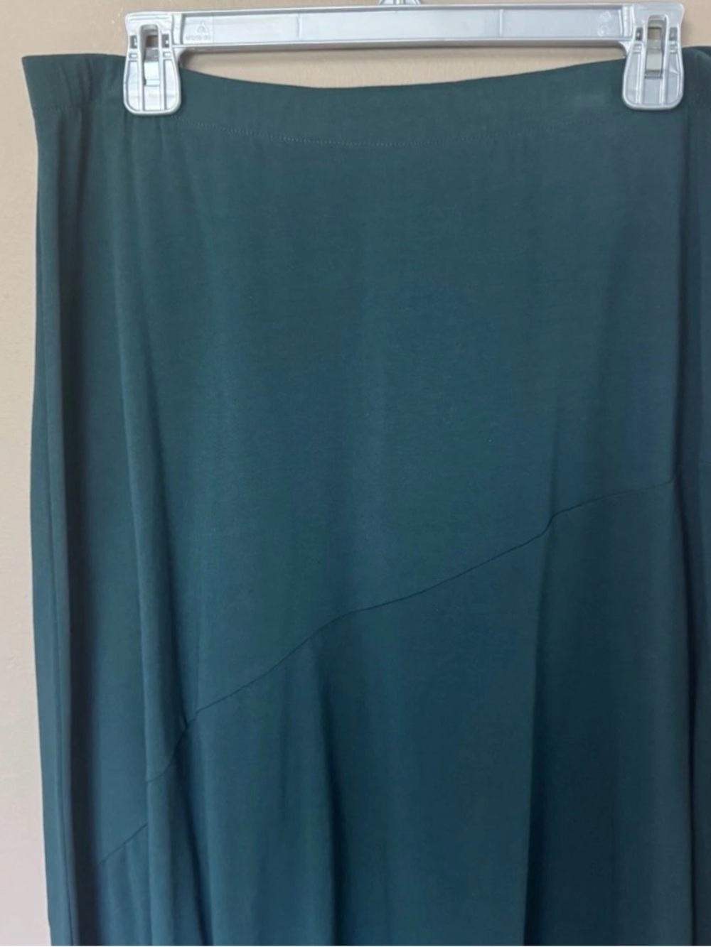 Denim & Co. Petite Knit Pull-On Maxi Skirt w/Seam Detail - Dark Green - Size MP